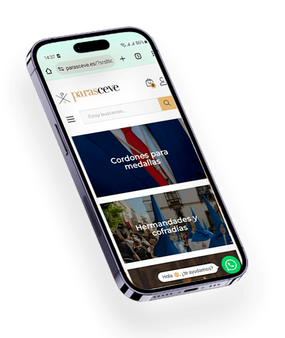 versión movil de parasceve ecommerce
